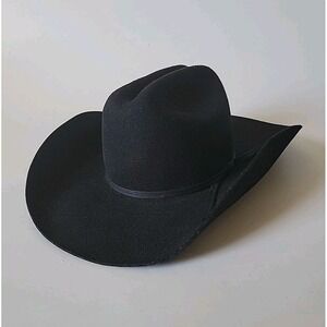 MHT Cowboy Hat Vintage Rodeo Bill Western Black Felted Wool Classic Festival USA